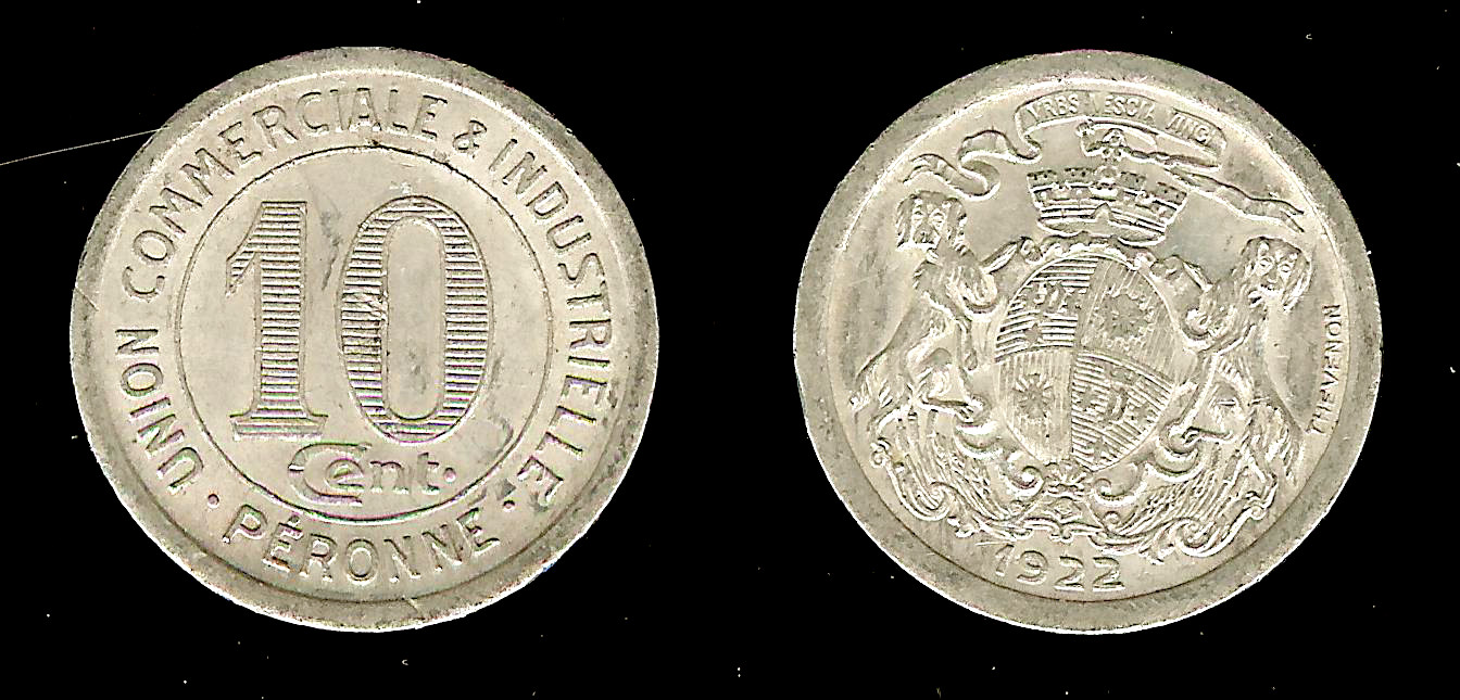 Peronne (Somme-80) 10 centimes 1922 AU